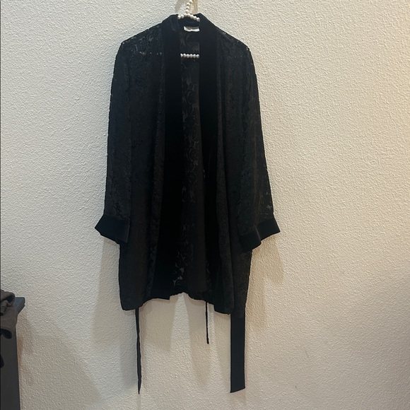 Vintage 90s Victoria's Secret Gold Label Velvet Sleep Dress and Robe Set - Picture 9 of 16